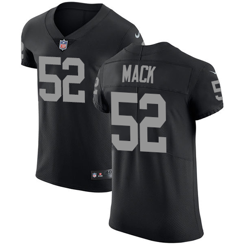 Nike Raiders #52 Khalil Mack Black Team Color Men's Stitched NFL Vapor Untouchable Elite Jersey